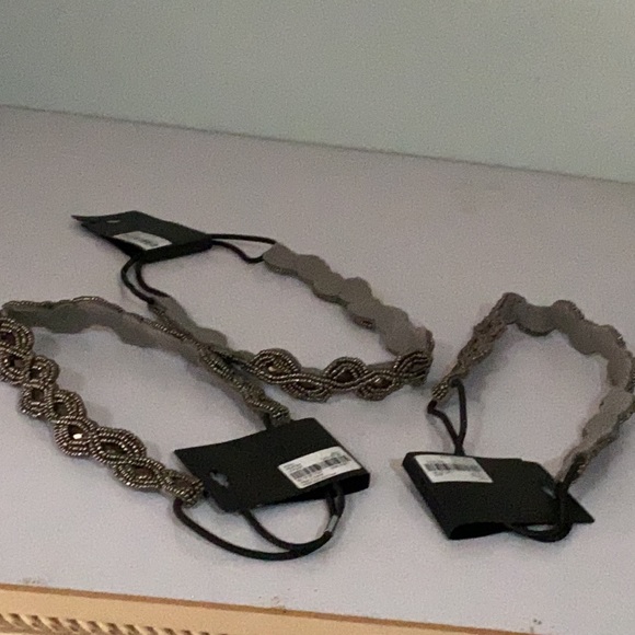 3 Forever21 PEWTER Beaded Bridesmaid Hair headband - Picture 5 of 16